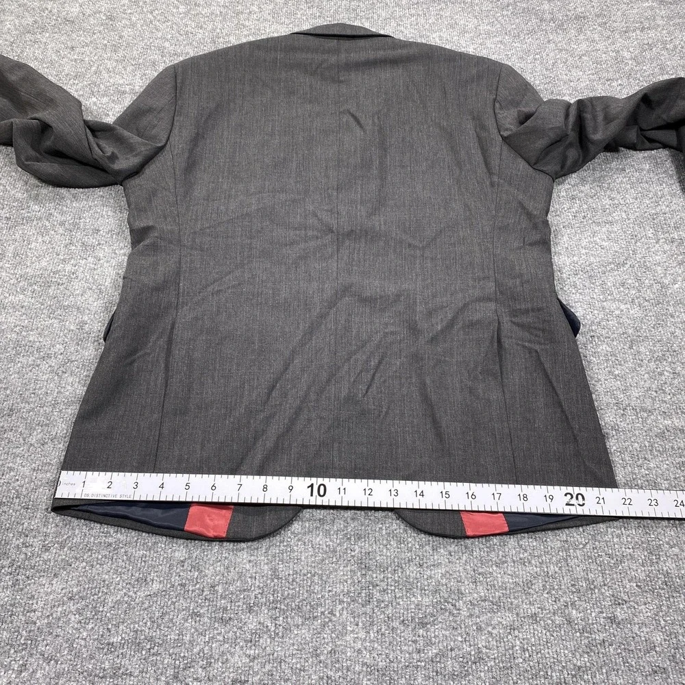 Daniel Hechter Blazer Mens 40S Charcoal Grey 100%‎ Wool Two Button Suit Jacket